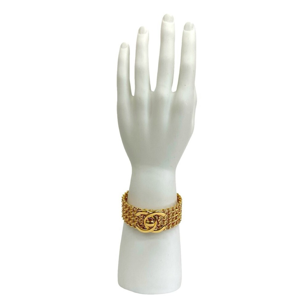 CHANEL Gold Logo Bracelet